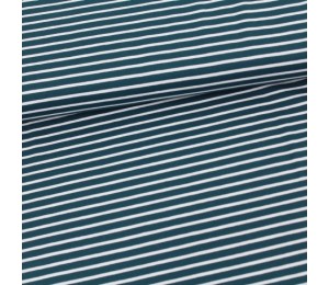 Bio Jersey Stoffonkel - Streifen water by night  Stoffonkel