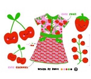 Bio Jersey Lillestoff - Cute Cherries