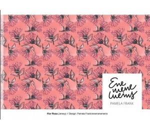 Bio Jersey Lillestoff - Flor rosa