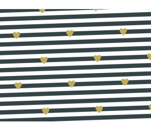 Jersey Lovely Stripes Herzen anthrazit oder mint