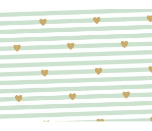 Jersey Lovely Stripes Herzen anthrazit oder mint