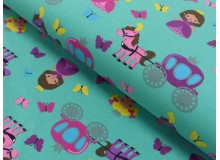 REST Stretchjersey Prinzessin pink petrol