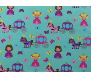 REST Stretchjersey Prinzessin pink petrol