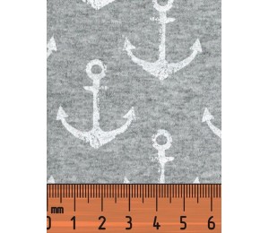 French Terry - Anker grau meliert