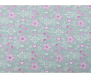 Jersey Wintertraum rosa grau
