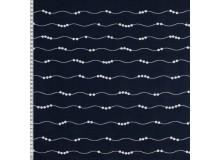 Double Gauze Musselin Wellen dunkelblau