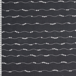 Double Gauze Musselin Wellen grau