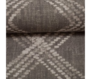 Dekostoff Canvas Bogota Jeansoptik Rauten schlamm