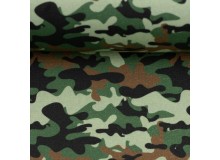 Baumwolle - Camouflage grün