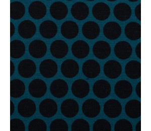 French Terry - Lots of Dots petrol Lycklig Design 