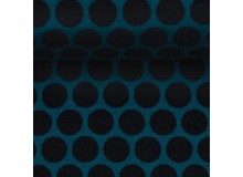 French Terry - Lots of Dots petrol Lycklig Design 