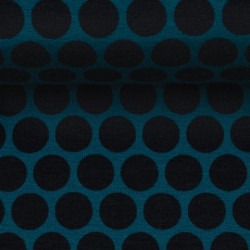 French Terry - Lots of Dots petrol Lycklig Design 