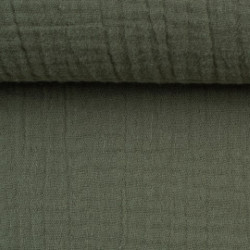 REST 70cm Double Gauze Musselin Jenke Uni khaki