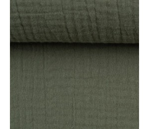 REST 70cm Double Gauze Musselin Jenke Uni khaki