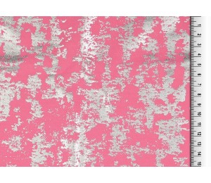 Twill - Elastik Twill Foliendruck rosa