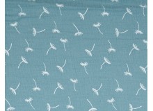 Double Gauze Musselin Pusteblume blau