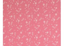 Double Gauze Musselin Blumen rosa