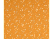 Double Gauze Musselin Blumen senf gelb