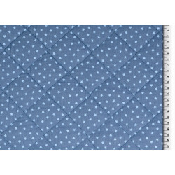 Double Gauze Musselin Stepper Sterne blau