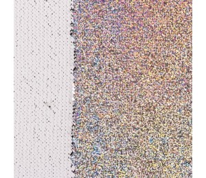 Wendepailletten - weiß holo silber