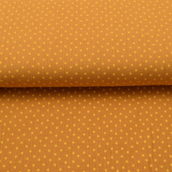 Double Gauze Musselin Sternchen senf