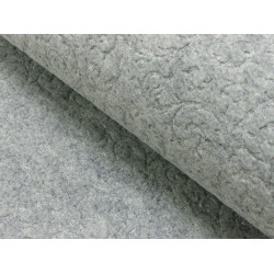 Filz geprägt Ornamente grau meliert 2,5mm
