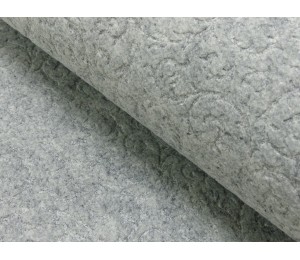 Filz geprägt Ornamente grau meliert 2,5mm