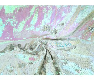 Wendepailletten - weiß holo silber