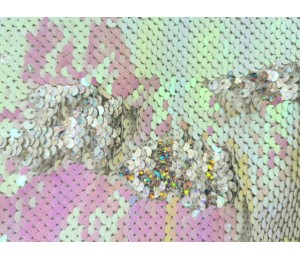 Wendepailletten - weiß holo silber