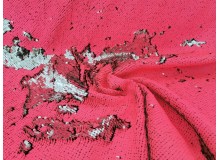 Wendepailletten - neon rosa pink matt und silber