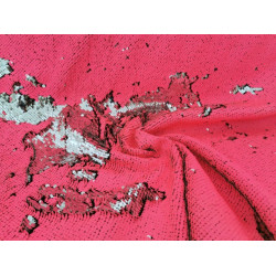 Wendepailletten - neon rosa pink matt und silber
