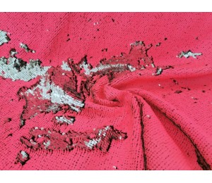 Wendepailletten - neon rosa pink matt und silber