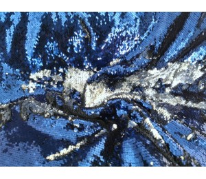 Wendepailletten - blau silber