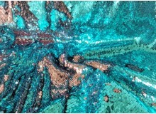 Wendepailletten - petrol braun