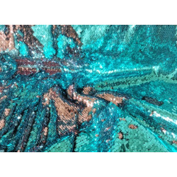 Wendepailletten - petrol braun