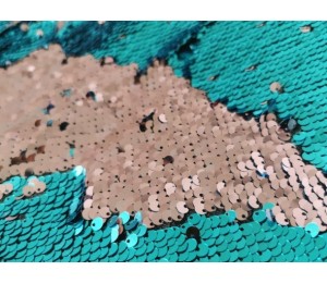 Wendepailletten - petrol braun