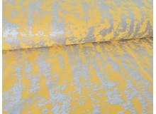 Twill - Elastik Twill Foliendruck gelb senf