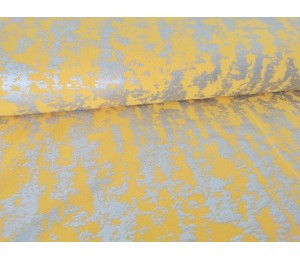 Twill - Elastik Twill Foliendruck gelb senf