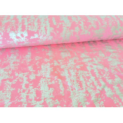 Twill - Elastik Twill Foliendruck rosa