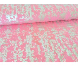Twill - Elastik Twill Foliendruck rosa