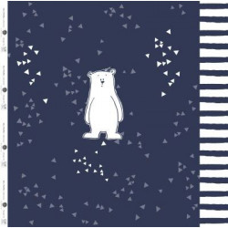 French Terry - Emmapünktchen Herr Pfeiffer Panel dunkelblau