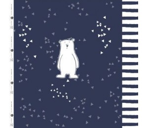 French Terry - Emmapünktchen Herr Pfeiffer Panel dunkelblau