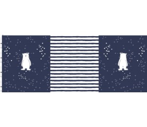 French Terry - Emmapünktchen Herr Pfeiffer Panel dunkelblau