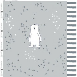 French Terry - Emmapünktchen Herr Pfeiffer Panel grau