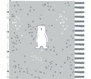 French Terry - Emmapünktchen Herr Pfeiffer Panel grau