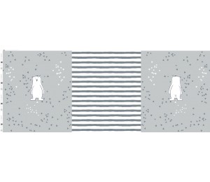 French Terry - Emmapünktchen Herr Pfeiffer Panel grau