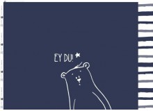 French Terry - Emmapünktchen Herr Pfeiffer EY DU Panel blau