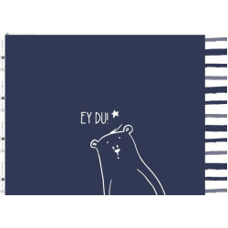 French Terry - Emmapünktchen Herr Pfeiffer EY DU Panel blau