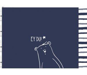 French Terry - Emmapünktchen Herr Pfeiffer EY DU Panel blau