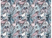 French Terry - Wild romantic horses